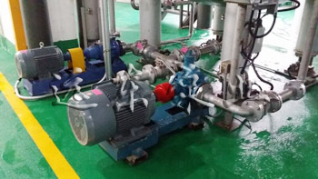 遠東圓弧齒輪泵在德聯集團現場展示