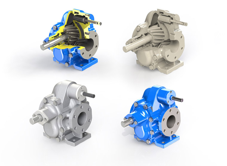 KCB人字形齒輪泵的結構及裝配圖